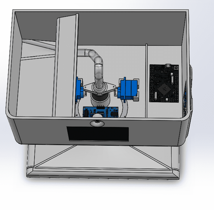 Cad view of internal components