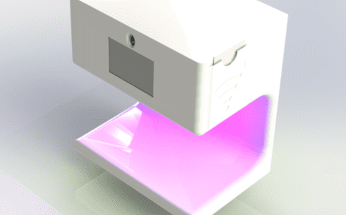 CAD render of sanitiser